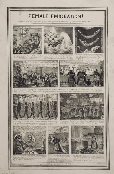 هجرة الإناث !، طبعه R. Redman لـ GS Tregear ، 90 تشيبسايد ، لندن ، أكتوبر 1834 بواسطة دبليو نيومان